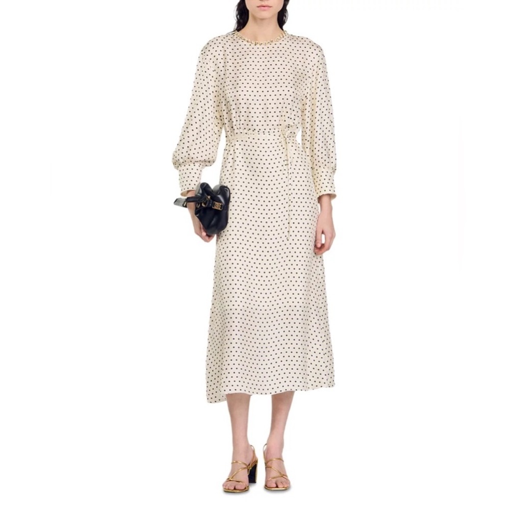 Sandro Philosophie Polka dot Dress